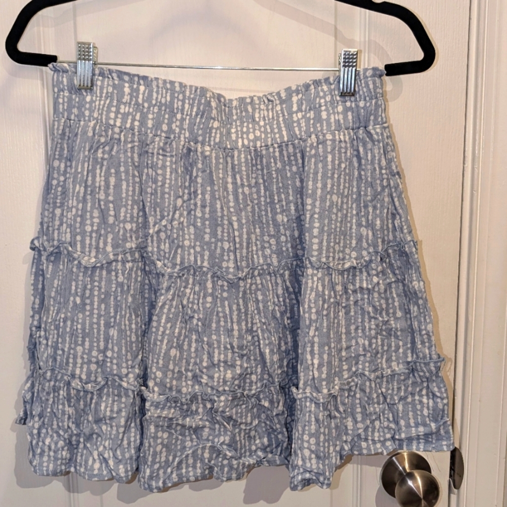 Mudpie Blue And White Striped Skirt‎ Size Medium
